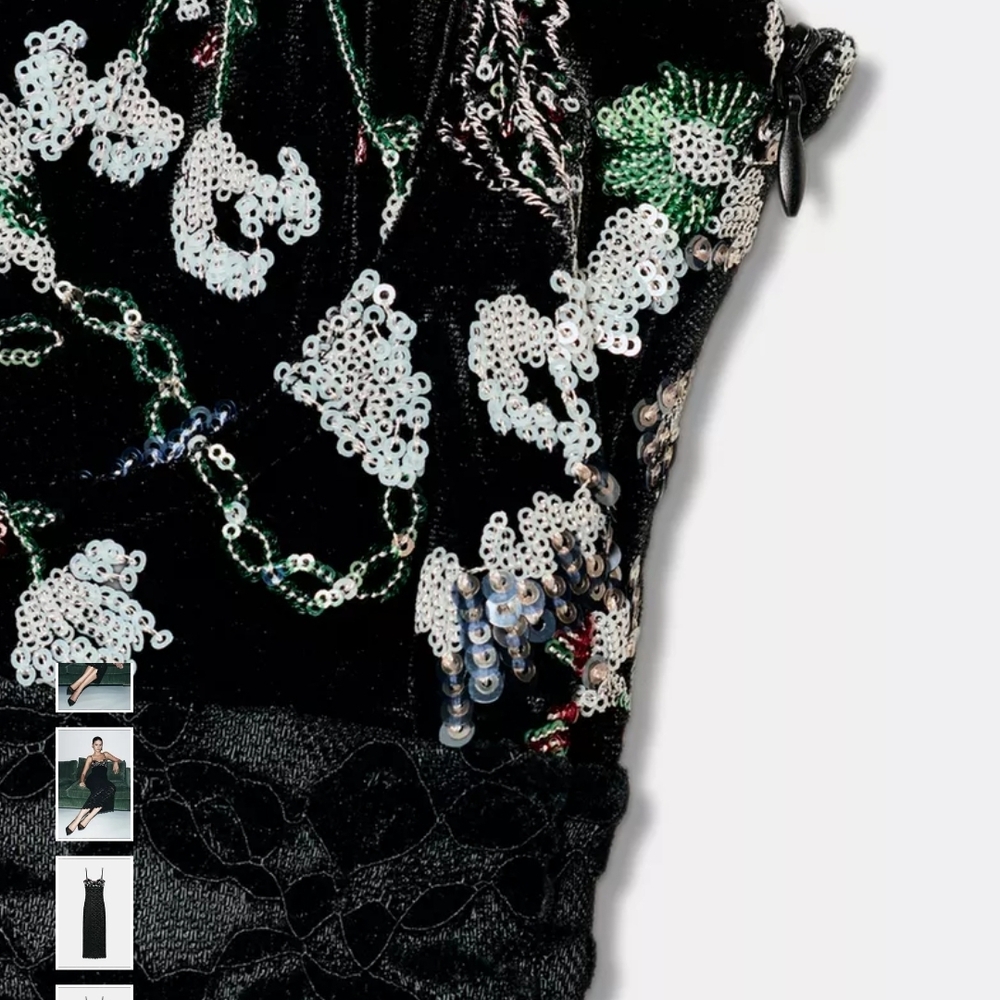 Zara Elegant Black Lace Maxi Dress - Picture 8 of 10